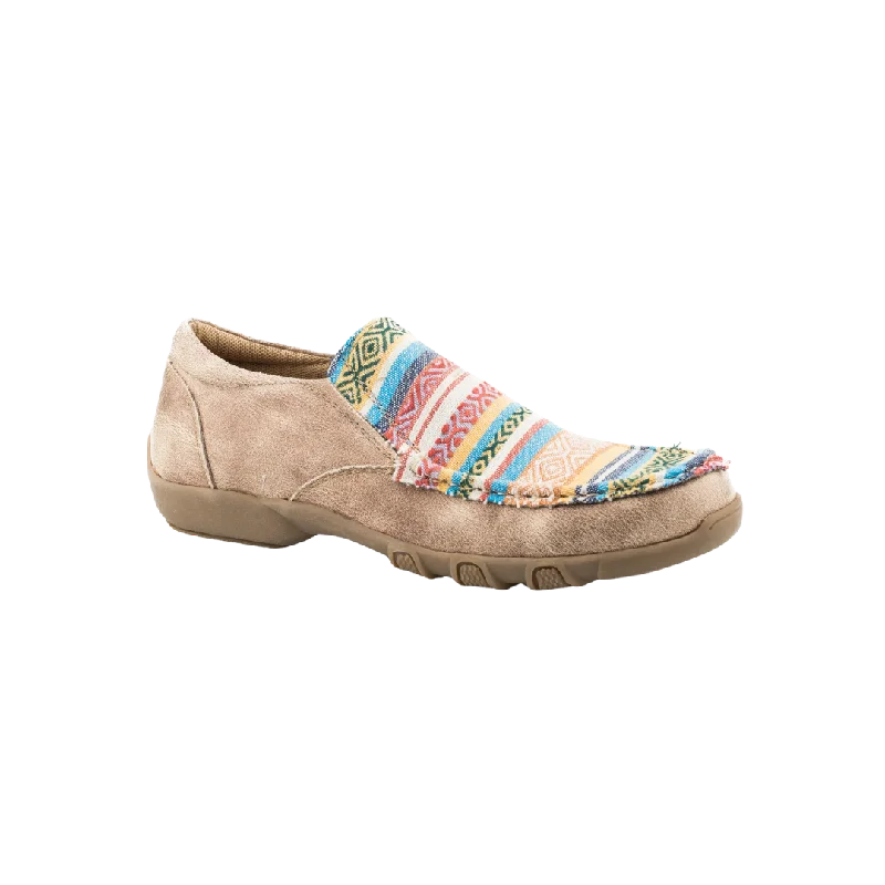 Embroidery Design Roper Footwear Women's Driving  Beige Vamp Mocassin Shoes