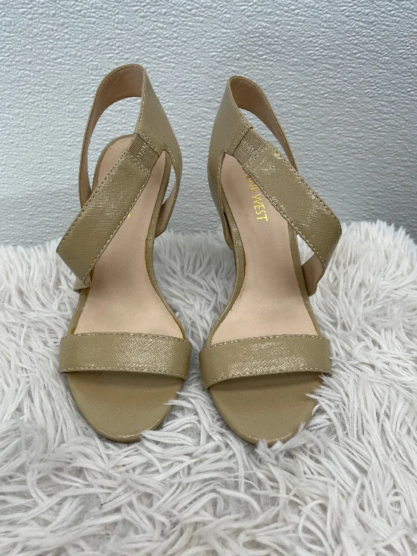 Personal Design Nude Shoes Heels Stiletto Nine West, Size 6
