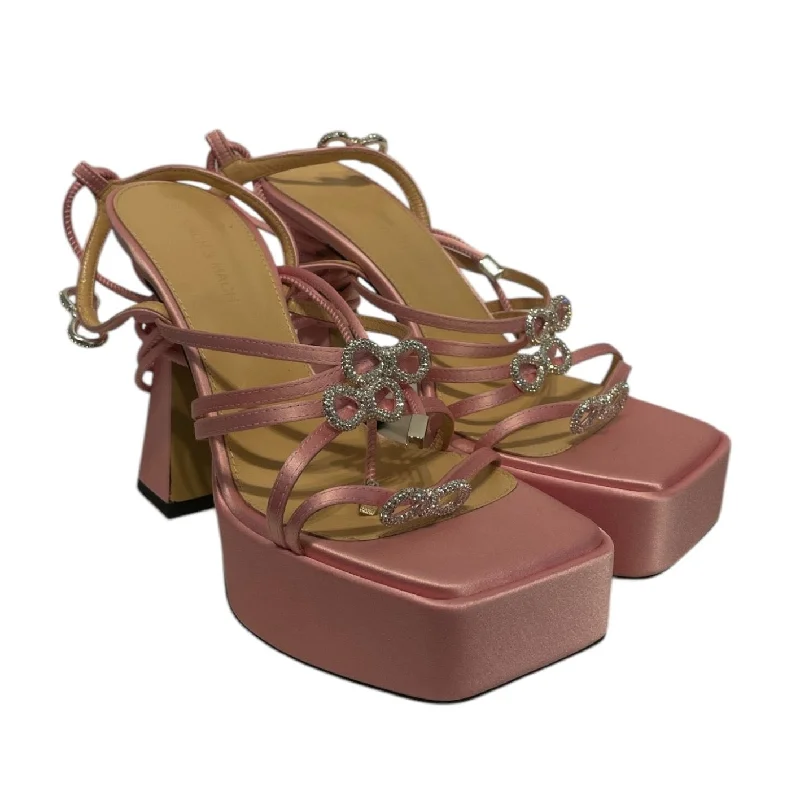 Luxury Style Mach & Mach/Heels/EU 40/Leather/PNK/Studded Ribbon Leather Pink