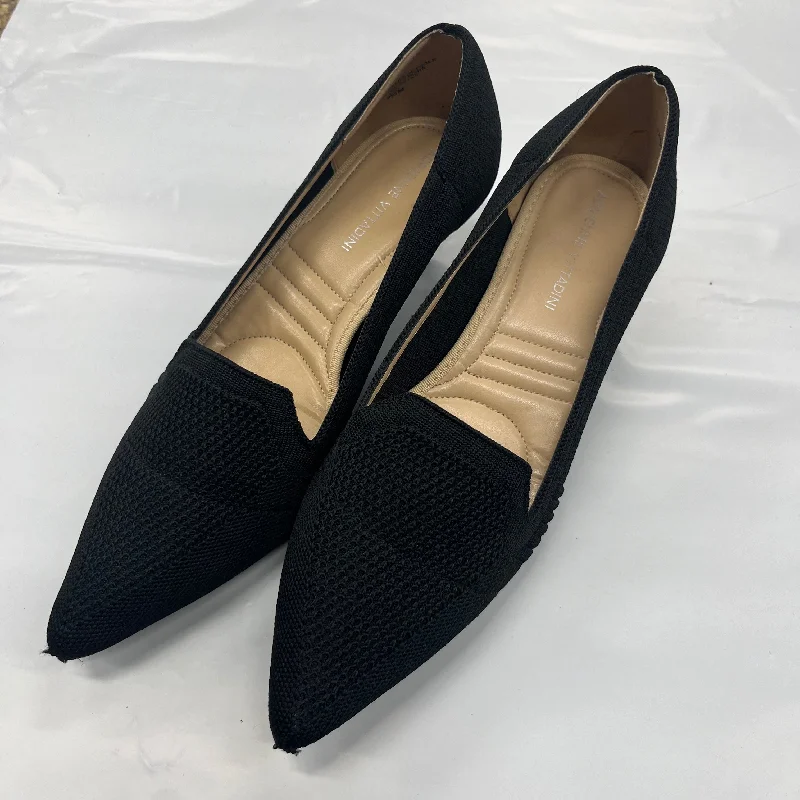 Personalized Design Black Shoes Heels Stiletto Adrienne Vittadini, Size 9.5