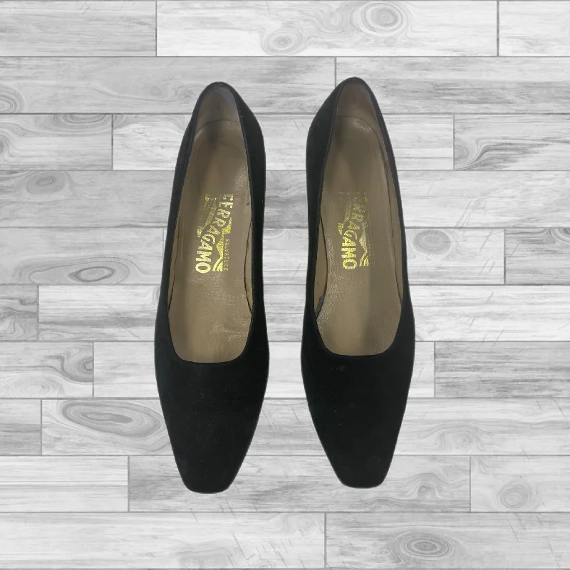 Personalized Outfit Black Shoes Heels D Orsay Ferragamo, Size 8.5