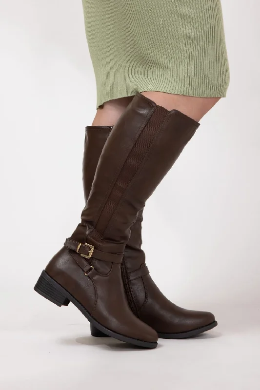 Breathable Design Top Moda Alana Tall Boots for Women in Brown | ALANA-8 BROWN