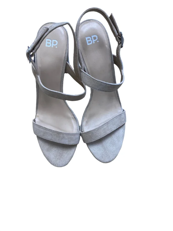 Embroidery Design Tan Shoes Heels Block Bp, Size 8