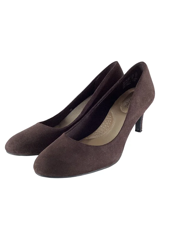Luxury Classic Brown Shoes Heels Stiletto Dexflex, Size 8.5