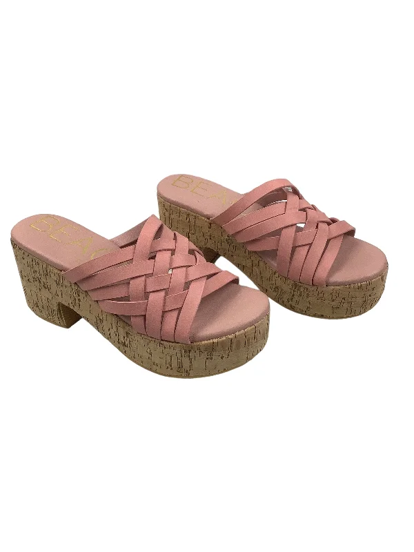 Dressing Tips Pink Shoes Heels Block Matisse, Size 7