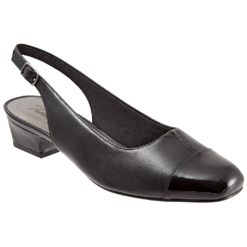 Unique Fashion Trotters Dea Heel Black Leather/Patent Combi (Women's)