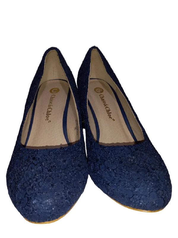 Tropical Style Blue Shoes Heels Stiletto Clothes Mentor, Size 8