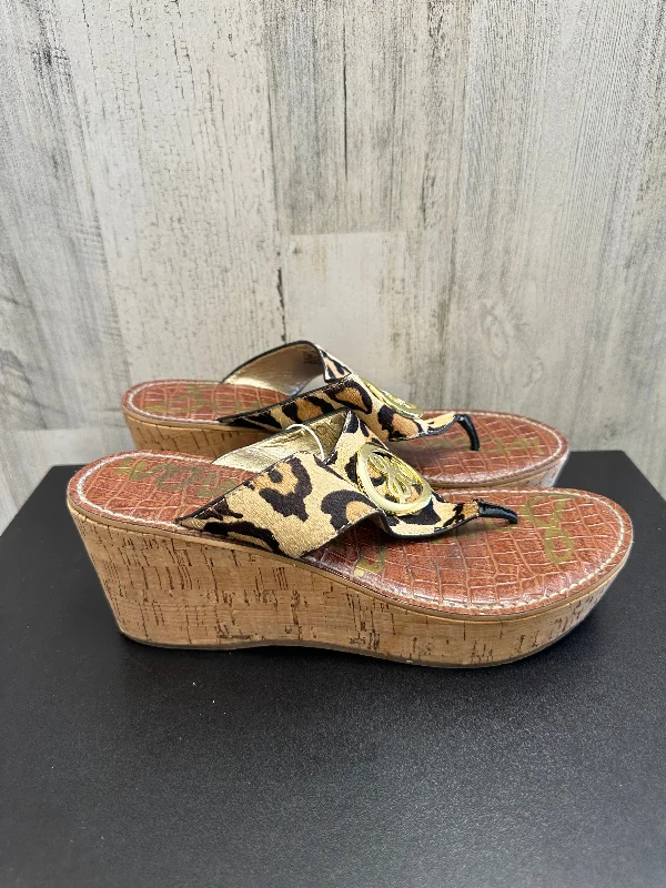 Body Design Brown Shoes Heels Block Sam Edelman, Size 7.5
