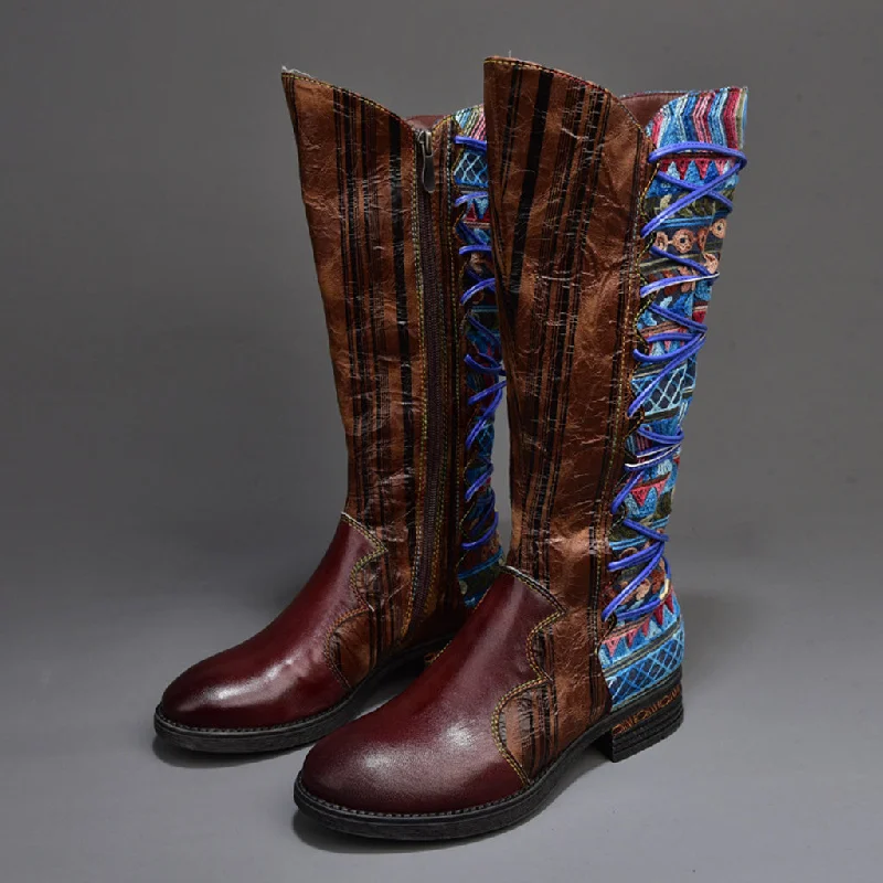 High Street Fashion Winter Leather Retro Comfortable Cotton Vintage Women's Boots | Gift Shoes 36-42 High Street Fashion Winter Leather Retro Comfortable Cotton Vintage Women's Boots | Gift Shoes 36-42