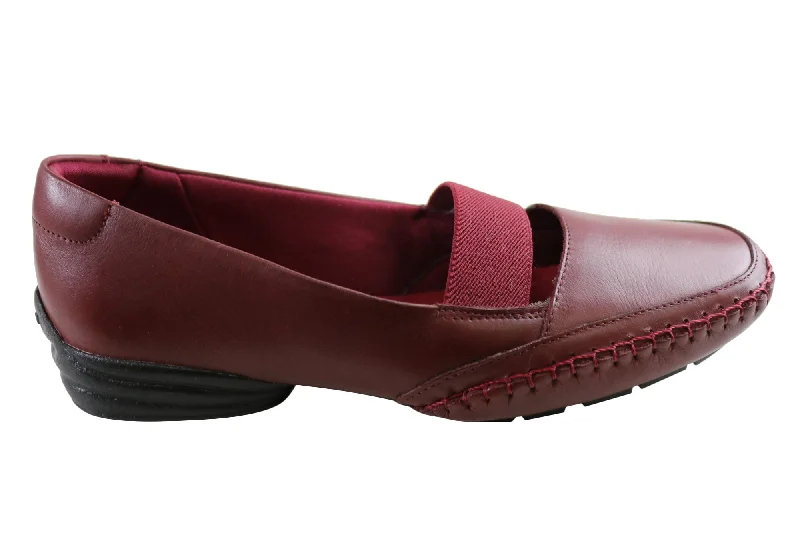 Tropical Style Comfortshoeco Avar Womens Comfort Cushioned Leather Low Heel Shoes
