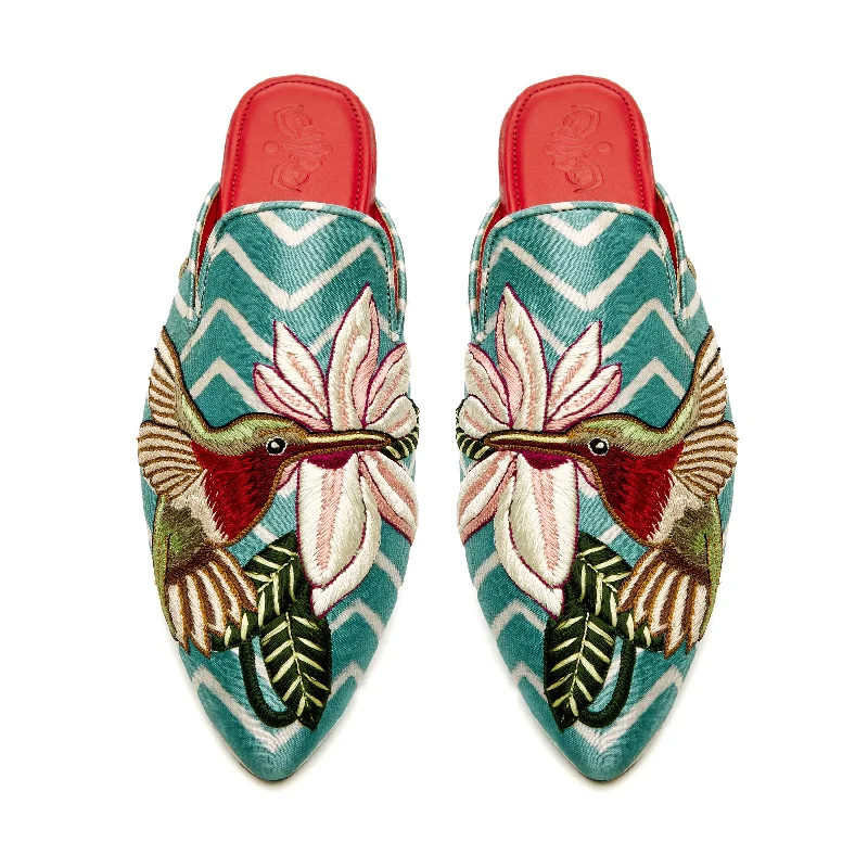 Sweet Breath The Benevolent Humming Bird Cone Mules Women