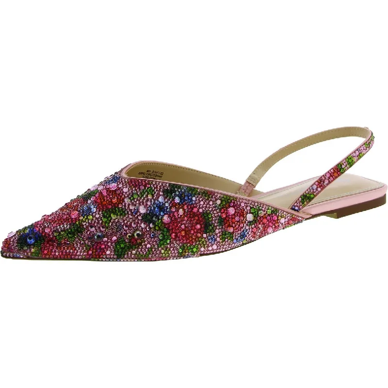 Simple Design Betsey Johnson Womens Vance Embellished Pointed Toe Slingbacks