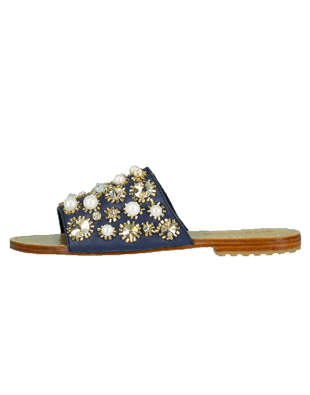 Sports And Leisure Pearl Embellished Slide