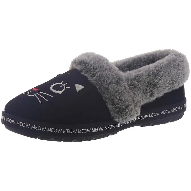 Modern Tailoring BOBS From Skechers Womens Meow Pajamas Faux Fur Slip On Casual Shoes