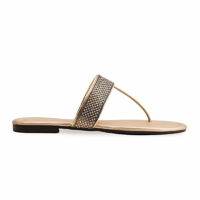 Fresh And Capable Golden Casual Chappal CL1988
