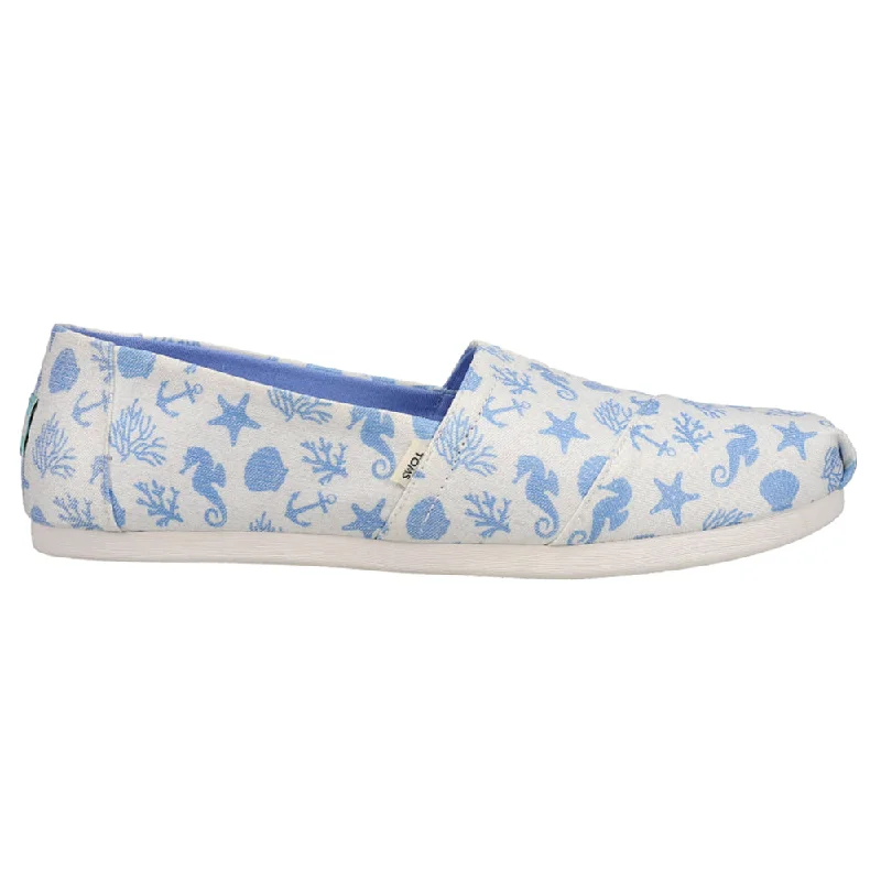 Practical Style Alpargata Sea Graphic  Slip On Flats