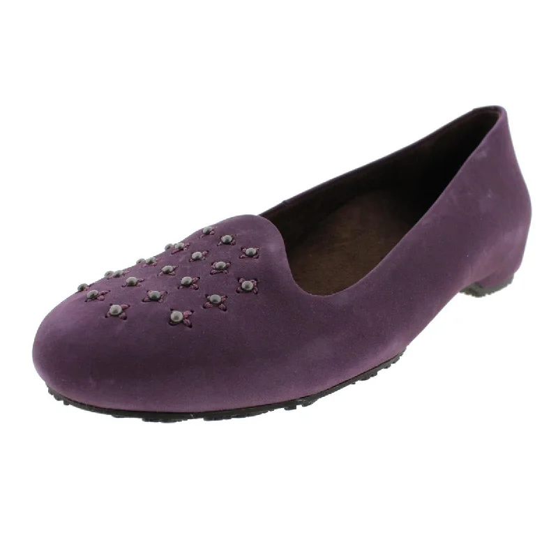 Youthful Style Dr. Andrew Weil Womens Chelsea Suede Studded Smoking Loafers