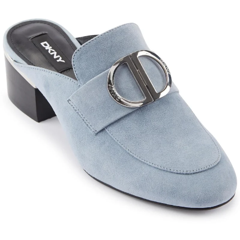 Quality Tailoring DKNY Womens Suede Embellished Mules