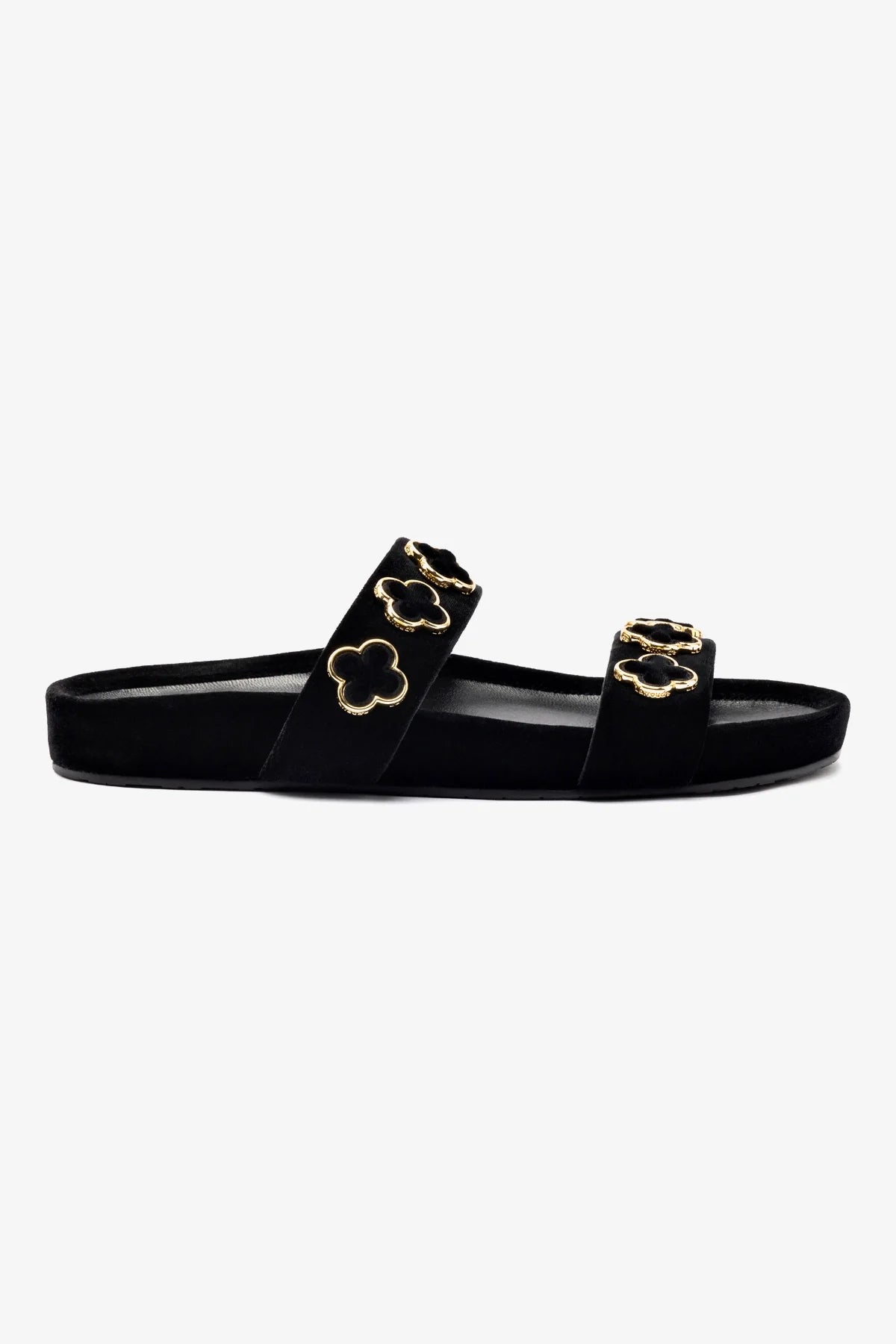 Fresh And Elegant Milan Piccolo Slide In Black Velvet