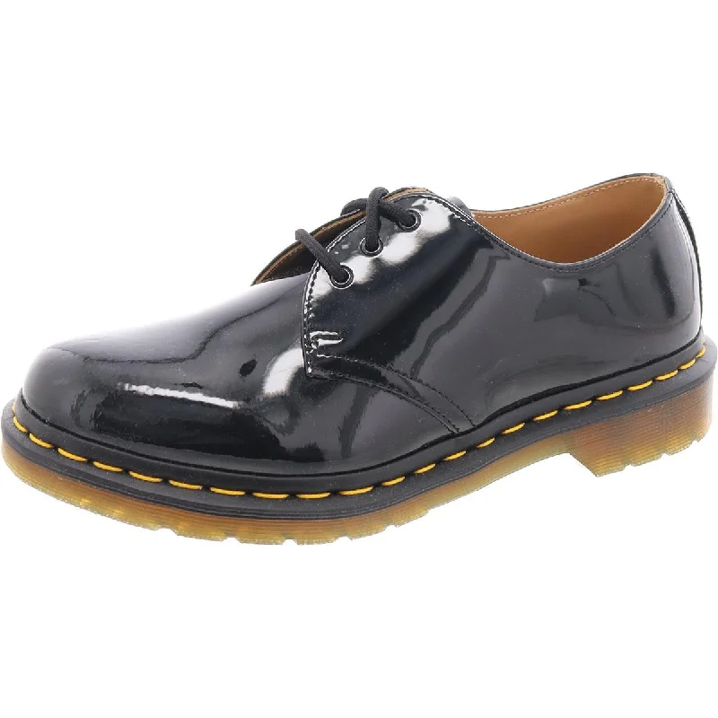 Unique Fashion Dr. Martens Womens Lace-Up Patent Leather Oxfords