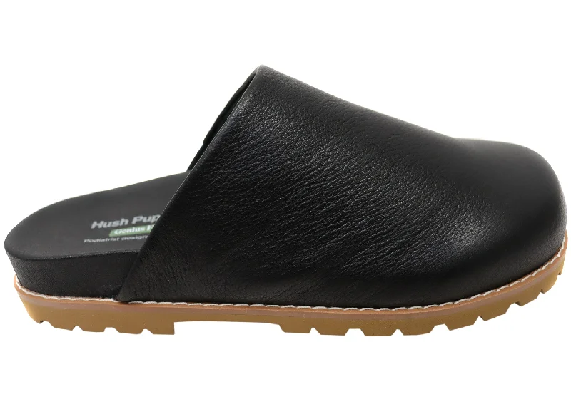 High-end Fashion Hush Puppies Queen Womens Leather Comfortable Open Back Shoes