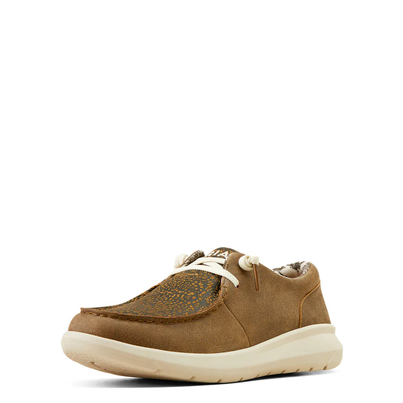 Simple Design Hilo Distressed Hide Emboss - Brown Bomber