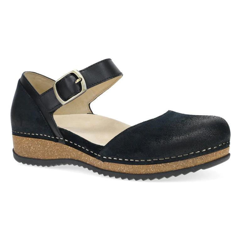 Fresh And Fashionable Mae Timeless Suede Mary Jane in Burnished Black