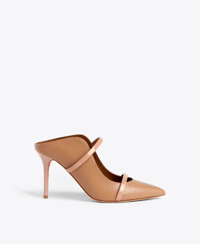 Versatile Itinerary Maureen 85 Beige Leather Mules