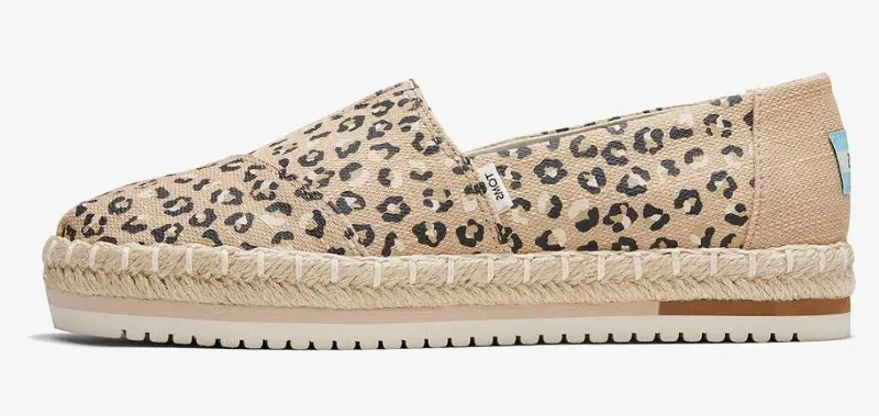 Fashionable In The Times Toms Natural Textured Cheeetah Women's Loafer
