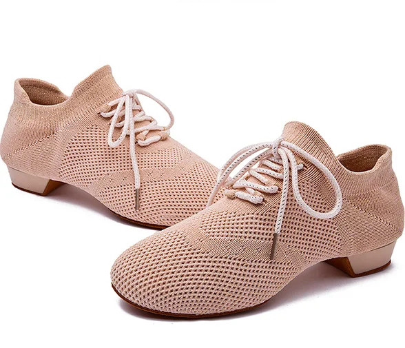 Fashion Design Henley Dance Sneaker (Beige)