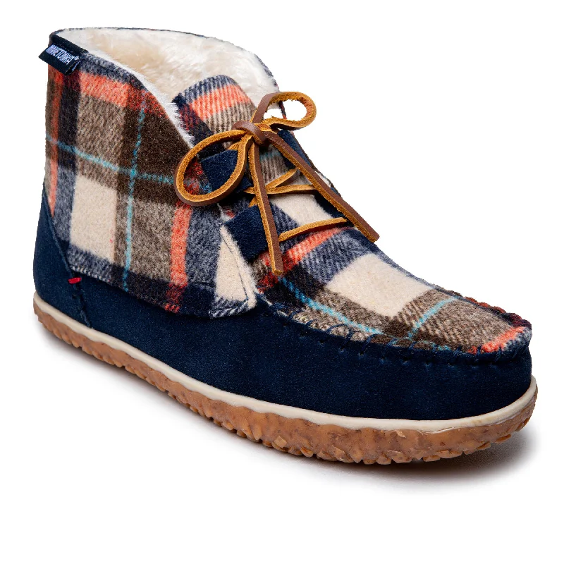 Unique Fashion Women's Torrey Suede Boot in Dark Navy Multi