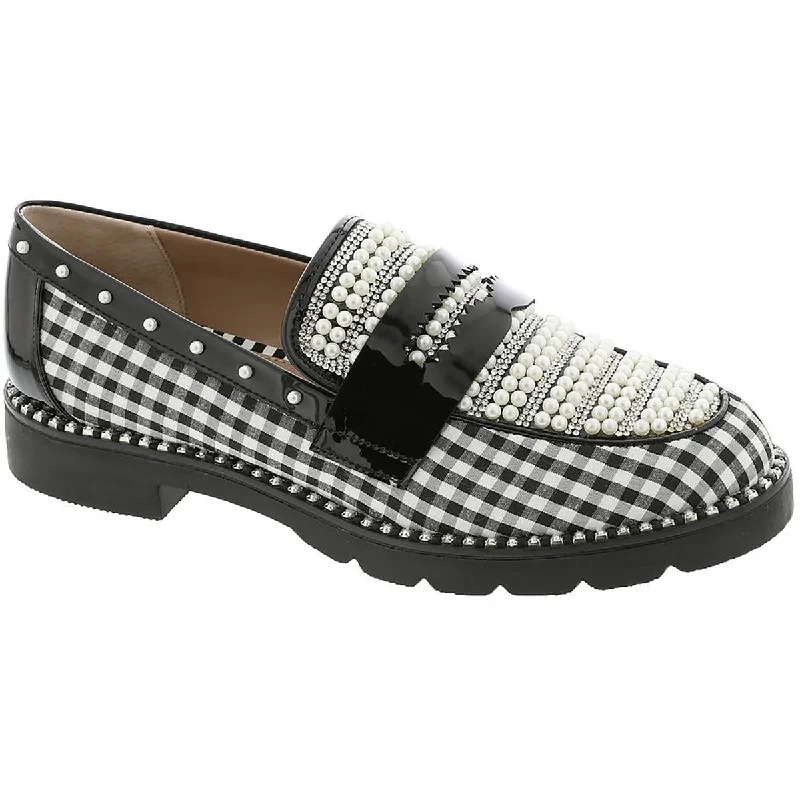 Classic Style Betsey Johnson Womens Darian Patent Floral Print Loafers