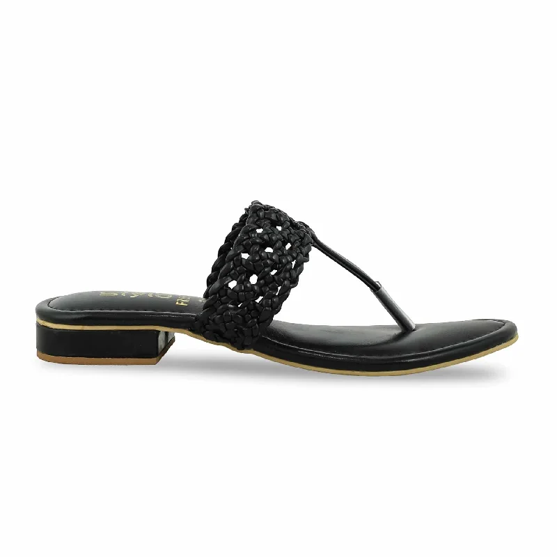 Elegant Series Black Formal Women Chappal FR0553