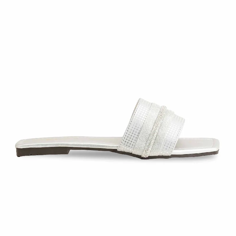 Fashionable Inner Wear Silver Casual Slipper CL2010