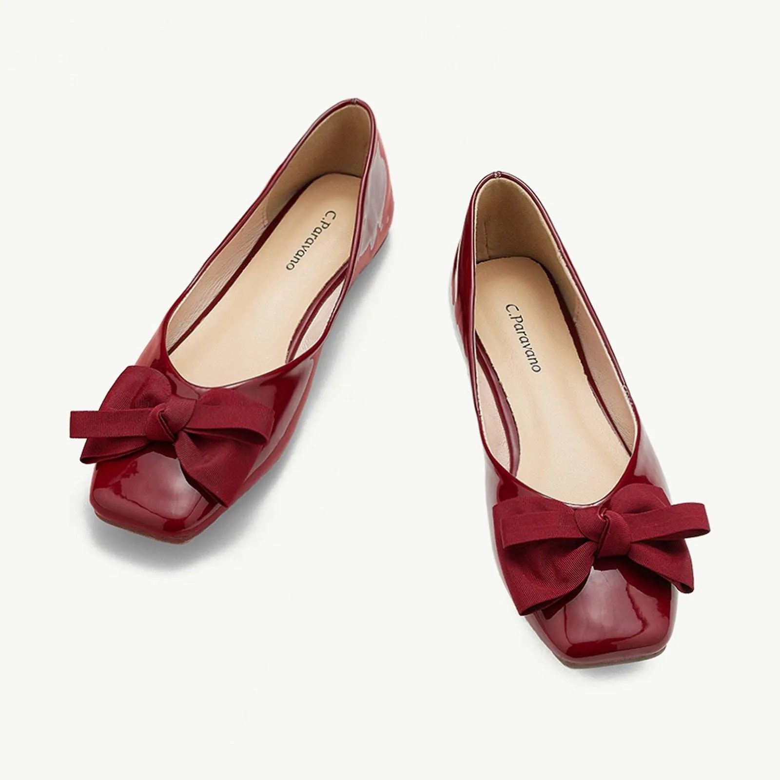 Celebrity Style Patent Bow Ballerina Flats (Eva)