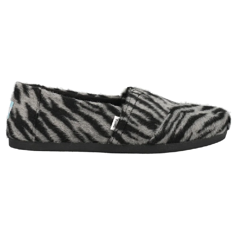 Personalized Outfit Alpargata Fuzzy Zebra Slip On Flats