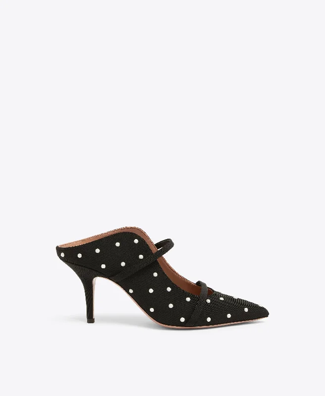 Fashion Innovation Maureen 70 Black Grosgrain Mules