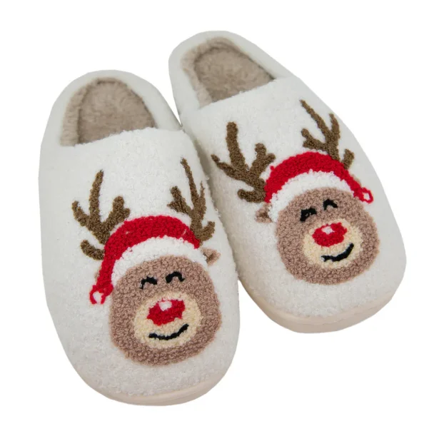 New Season Series Reindeer Red Nose Christmas Slippers