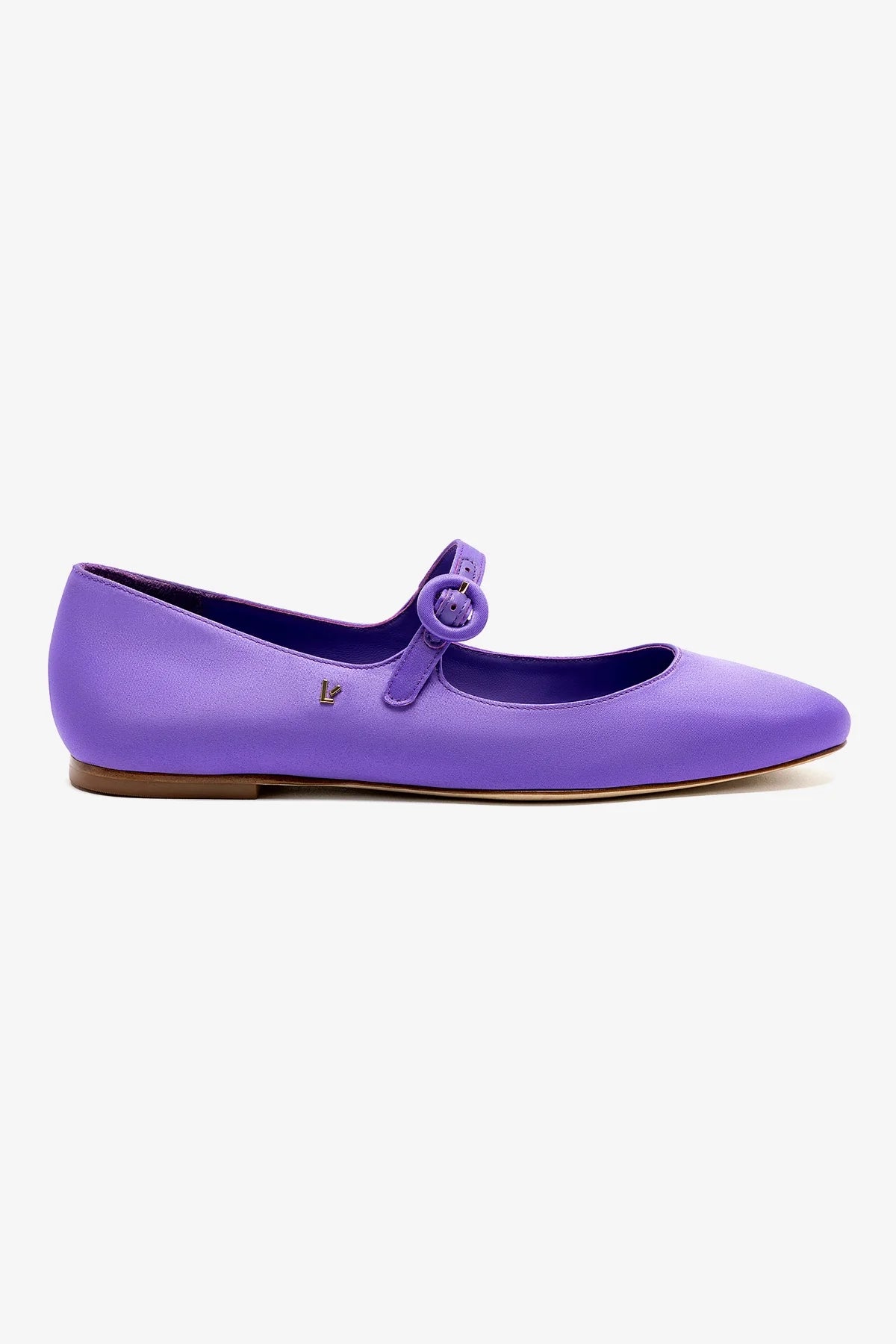 Economic Outlook Blair Ballet Flat In Violet Satin