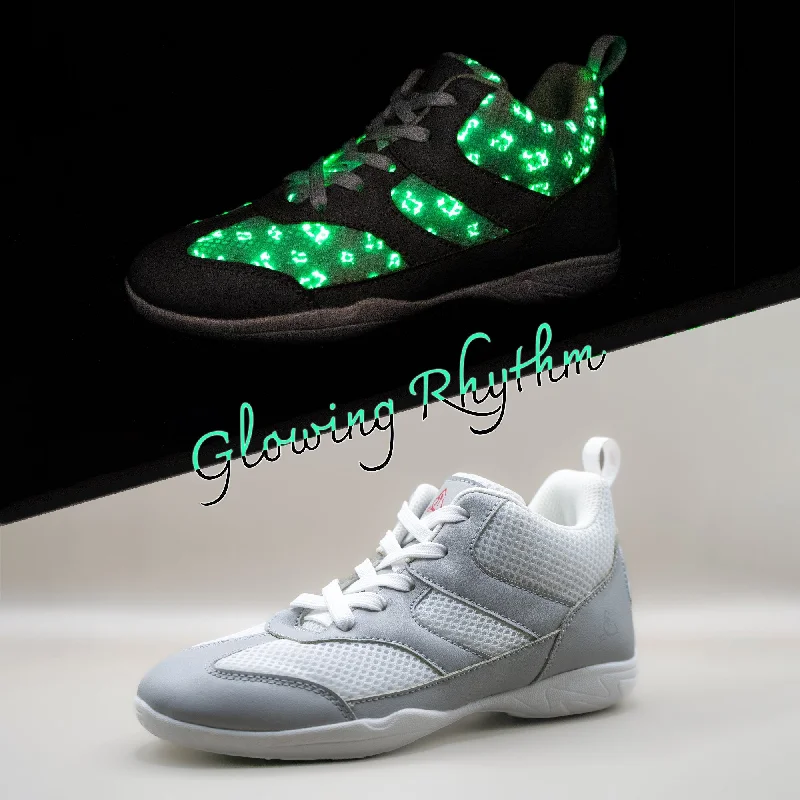 Elegant Design Glowing Rhythm Dance Sneakers - White