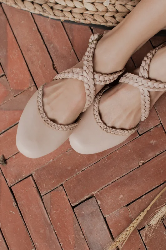 Retro Design Tallulah Braided Leather Flats