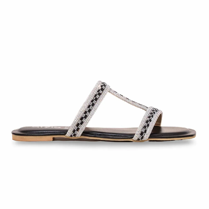 Editorial Design Black Fancy Slipper FN7822