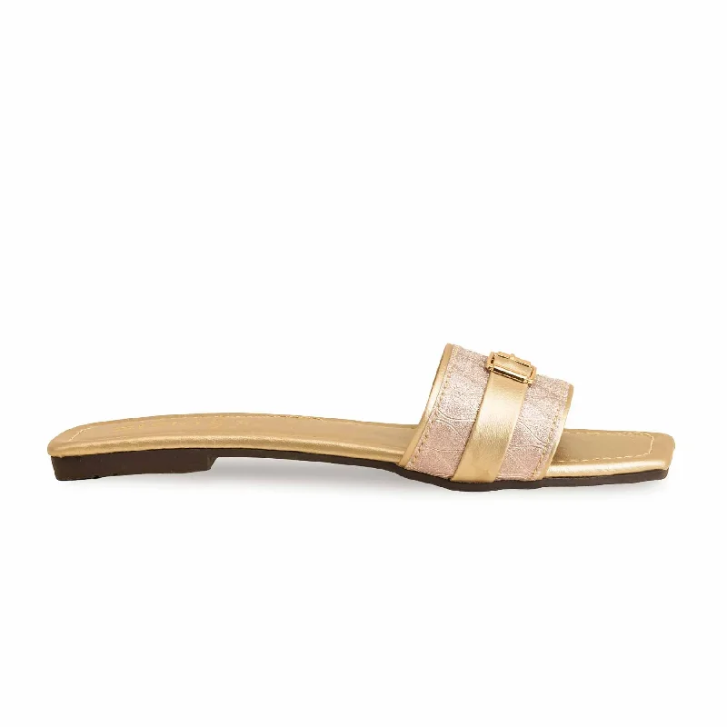 Unique Fashion Golden Casual Slipper CL2020