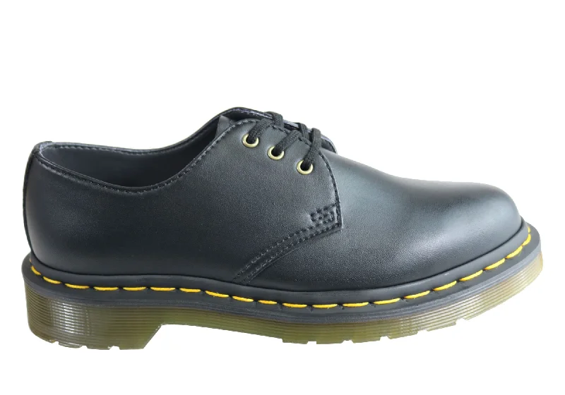 European Plan Dr Martens Vegan 1461 3 Eye Black Lace Up Comfortable Unisex Shoes