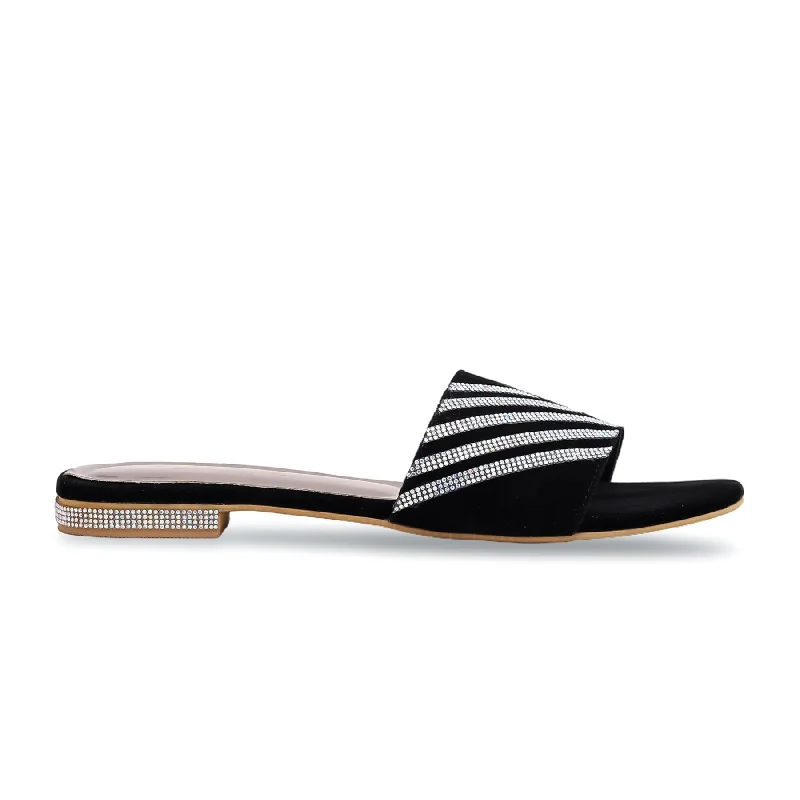 Urban Style Black Fancy Slipper FN7713