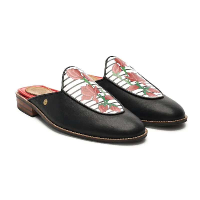 Celebrity Style Bloom Mules Men – Coal