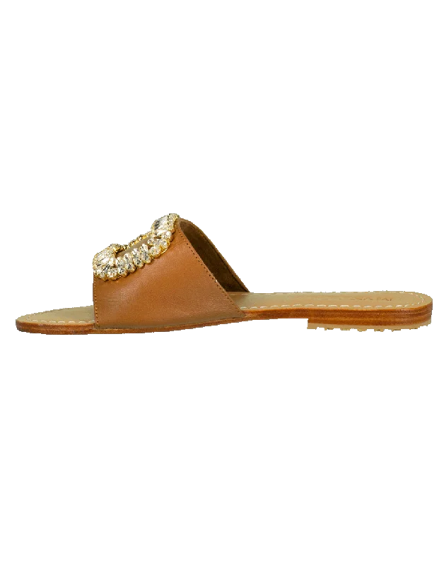 End Of The Year Crystal Square Buckle Slide