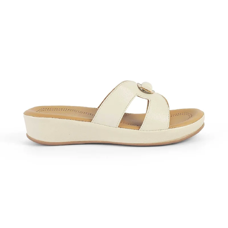 Personalized Wear Tresmode Helsinki Cream Women's Casual Platform Flats