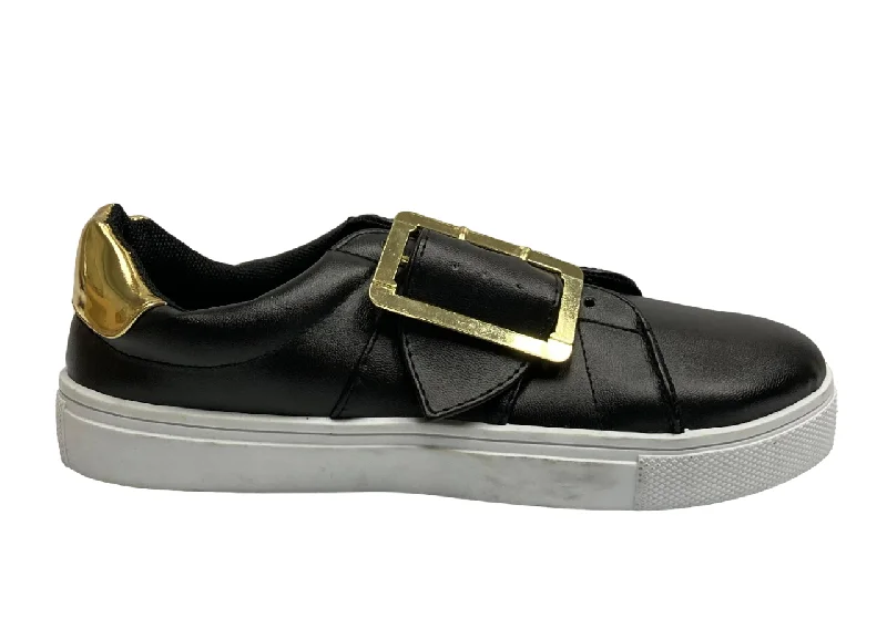 Comfortable Series Qupid Women's Casual Shoe Black Golden