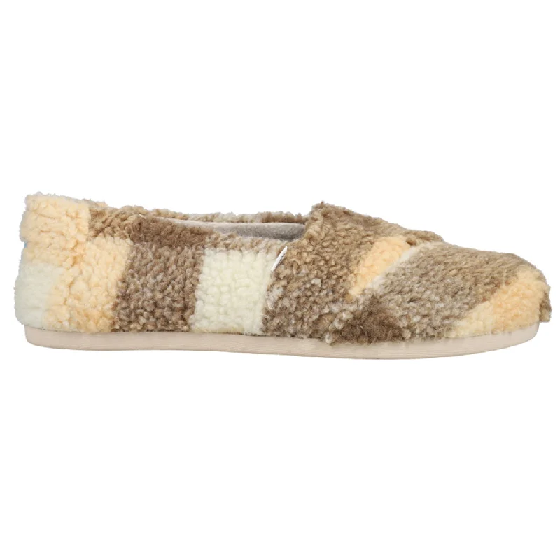 Fashionable And Fashionable Alpargata Fuzzy Plaid Slip On Flats